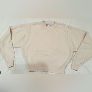 Zara Cream cropped Sweater